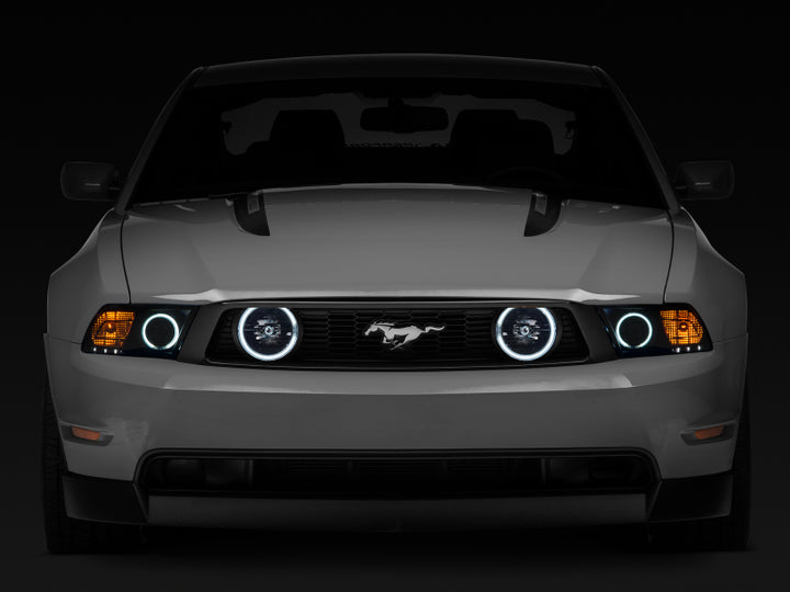 Raxiom 05-12 Ford Mustang GT LED Halo Fog Lights (Smoked) - Bull Strap