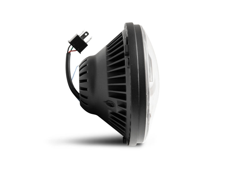 Raxiom 07-18 Jeep Wrangler JK Axial Series LED Headlights- Black Housing (Clear Lens) - Bull Strap