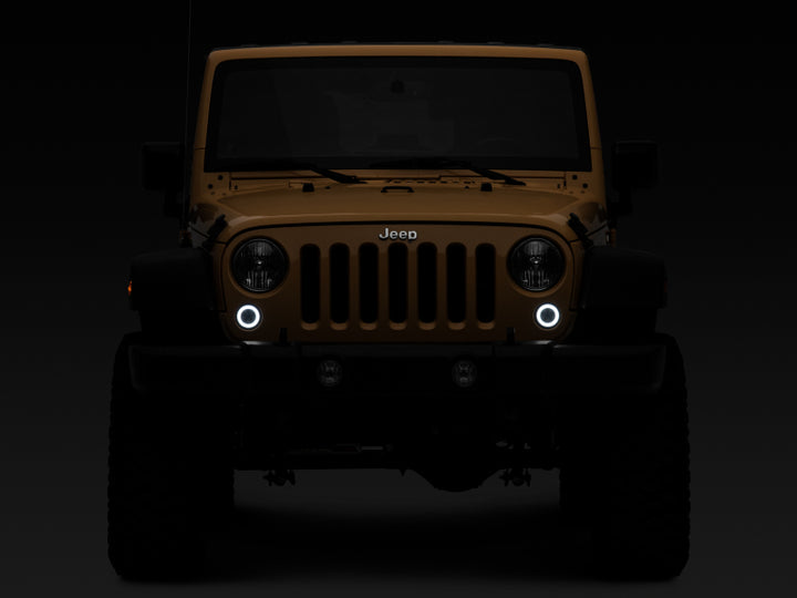 Raxiom 07-18 Jeep Wrangler JK Axial Series LED Turn Signals w/ Halo (Smoked) - Bull Strap