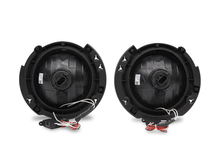 Raxiom 07-18 Jeep Wrangler JK LED Halo Headlights- Chrome Housing (Clear Lens) - Bull Strap