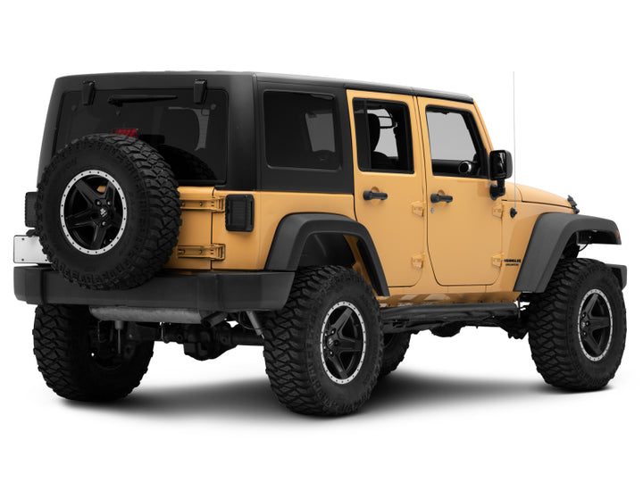 Raxiom 07-18 Jeep Wrangler JK LED Tail Lights- Black Housing (Smoked Lens) - Bull Strap
