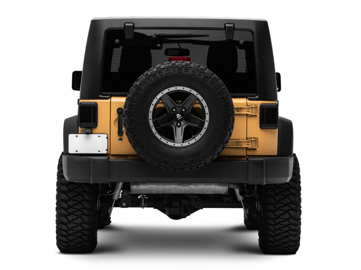 Raxiom 07-18 Jeep Wrangler JK LED Tail Lights- Black Housing (Smoked Lens) - Bull Strap