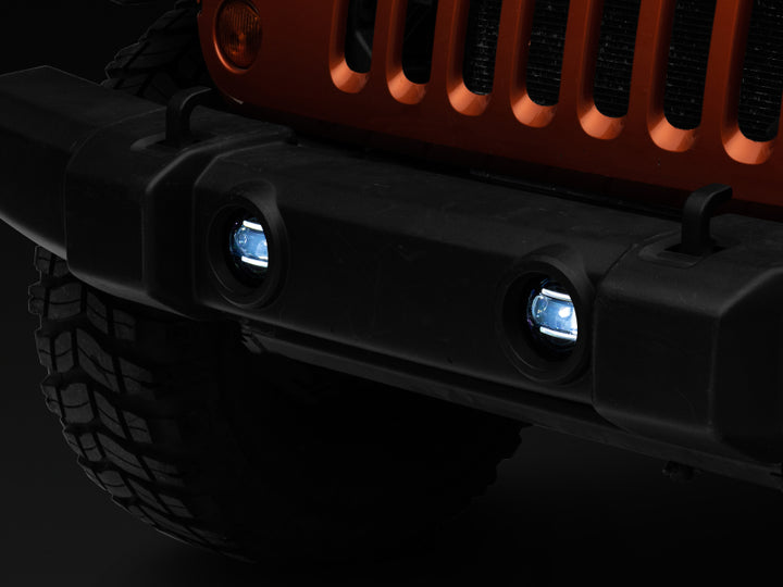 Raxiom 07-22 Jeep Wrangler JK/JL Axial Series LED Fog Lights - Bull Strap