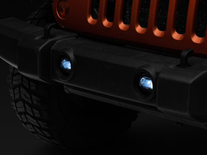 Raxiom 07-22 Jeep Wrangler JK/JL Axial Series LED Fog Lights - Bull Strap