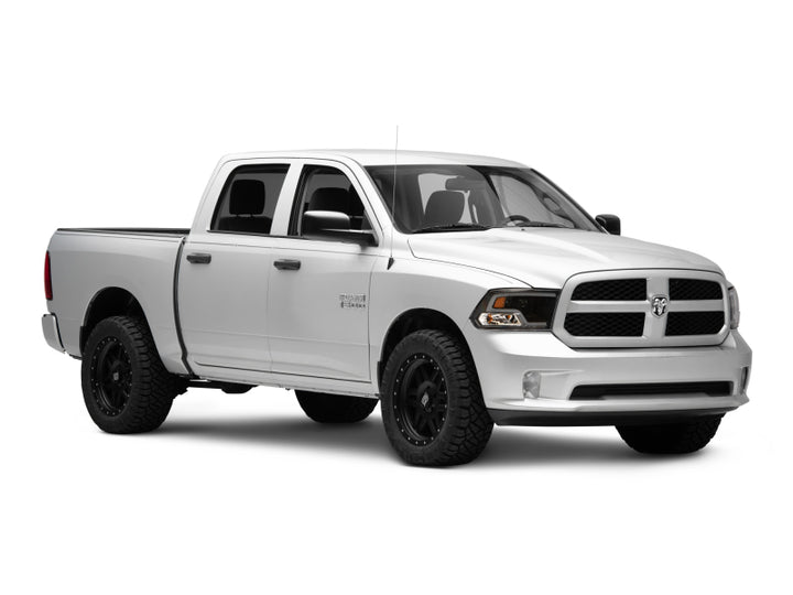 Raxiom 09-18 RAM 1500 LED Halo Projector Headlights- Black Housing (Clear Lens) - Bull Strap