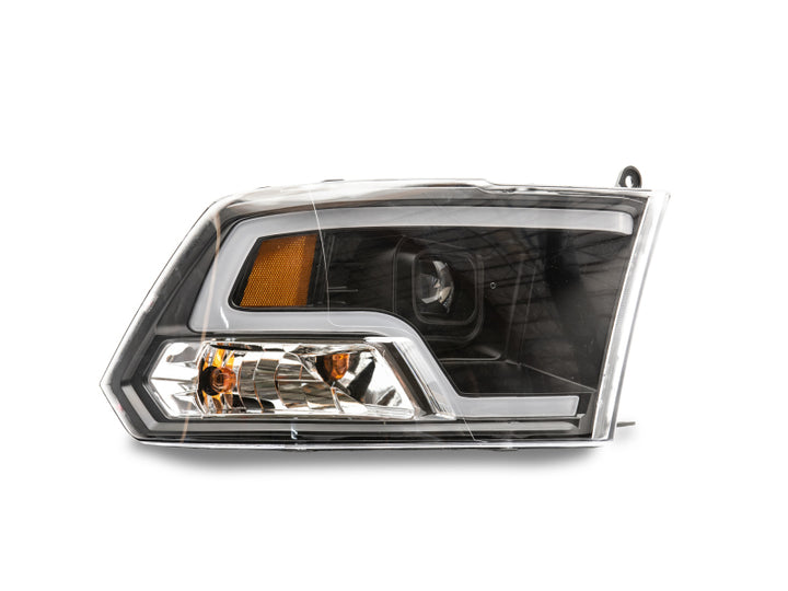 Raxiom 09-18 RAM 1500 LED Halo Projector Headlights- Black Housing (Clear Lens) - Bull Strap