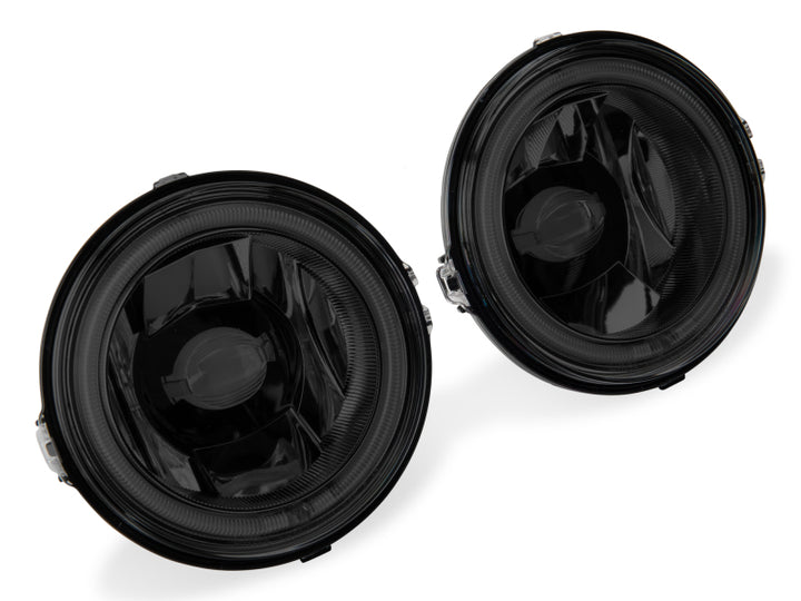 Raxiom 13-14 Ford Mustang GT CCFL Halo Fog Lights (Smoked) - Bull Strap