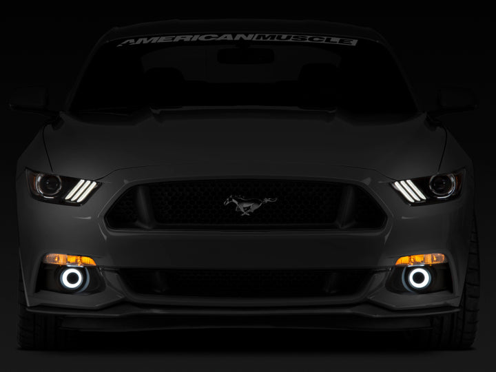 Raxiom 15-17 Ford Mustang LED Halo Fog Lights (w/ Factory Fog Lights) - Bull Strap