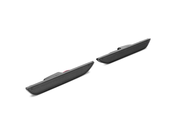 Raxiom 15-22 Ford Mustang Axial Series LED Side Marker Lights Rear (Smoked) - Bull Strap