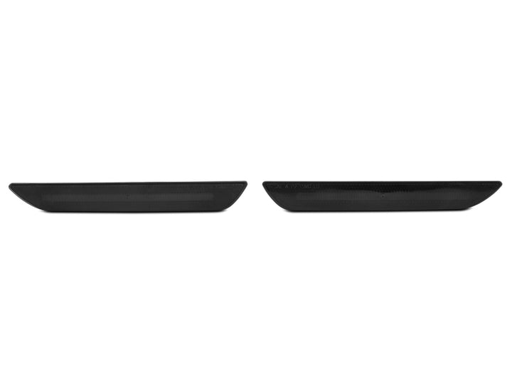 Raxiom 15-22 Ford Mustang Axial Series LED Side Marker Lights Rear (Smoked) - Bull Strap