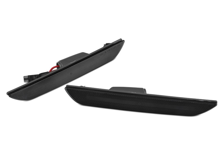 Raxiom 15-22 Ford Mustang Axial Series LED Side Marker Lights Rear (Smoked) - Bull Strap