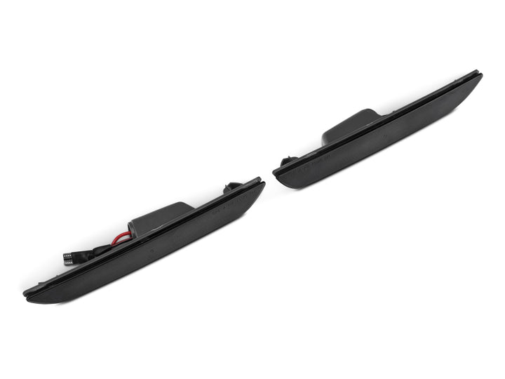 Raxiom 15-22 Ford Mustang Axial Series LED Side Marker Lights Rear (Smoked) - Bull Strap