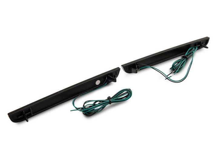 Raxiom 15-23 Dodge Challenger Axial Series LED Rear Bumper Reflector Lamps- Smoked - Bull Strap