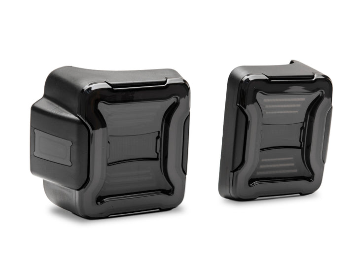 Raxiom 18-22 Jeep Wrangler JL LED Tail Lights- Black Housing (Smoked Lens) - Bull Strap