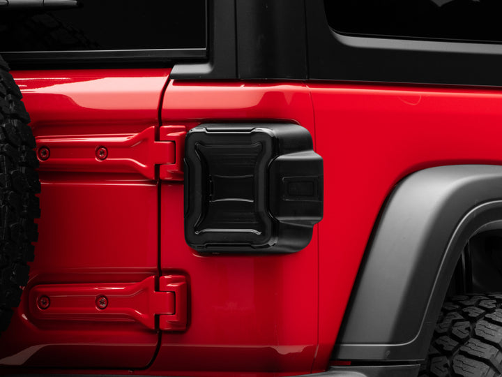 Raxiom 18-22 Jeep Wrangler JL LED Tail Lights- Black Housing (Smoked Lens) - Bull Strap