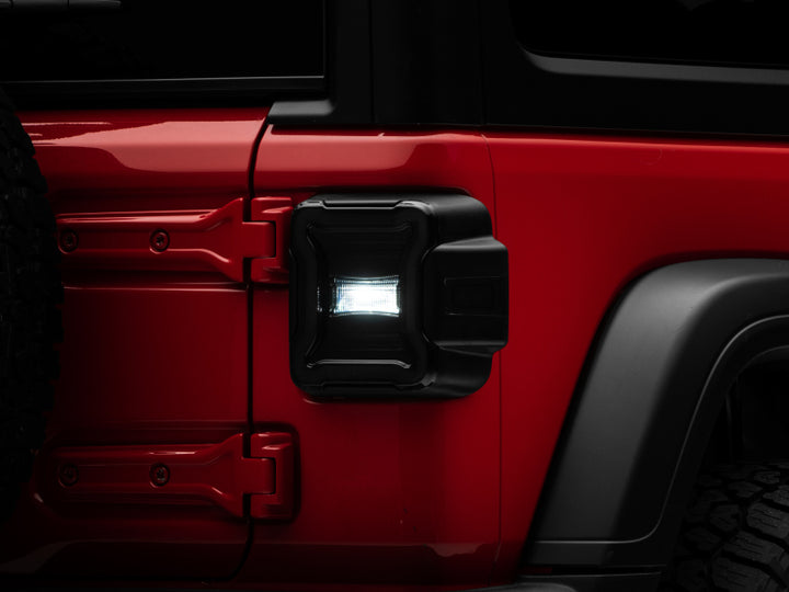 Raxiom 18-22 Jeep Wrangler JL LED Tail Lights- Black Housing (Smoked Lens) - Bull Strap