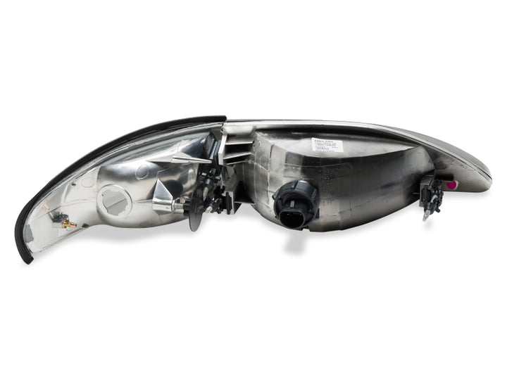 Raxiom 94-98 Mustang Axial Series Cobra Style Headlights- Black Housing (Clear Lens) - Bull Strap