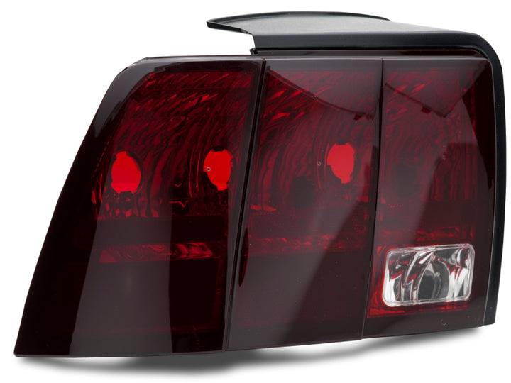 Raxiom 99-04 Ford Mustang Excluding 99-01 Cobra Tail Lights- Black Housing (Smoked Lens) - Bull Strap