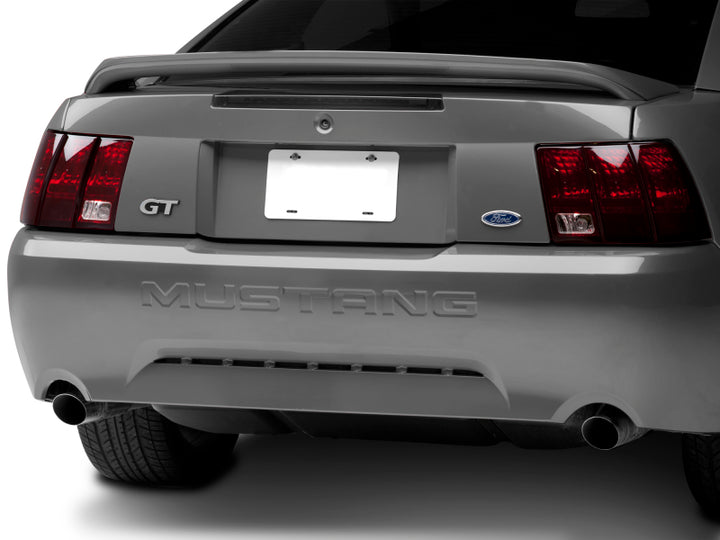 Raxiom 99-04 Ford Mustang Excluding 99-01 Cobra Tail Lights- Black Housing (Smoked Lens) - Bull Strap