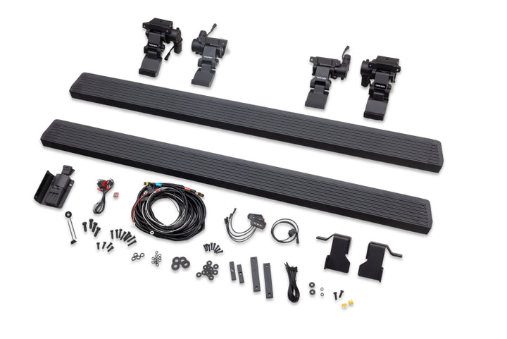RealTruck 18-24 Jeep Wrangler 4dr VoltStep Electric Running Board Kit (Drilling Req.) - Tex. Blk - Bull Strap