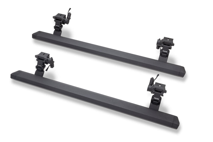 RealTruck 18-24 Jeep Wrangler 4dr VoltStep Electric Running Board Kit (Drilling Req.) - Tex. Blk - Bull Strap