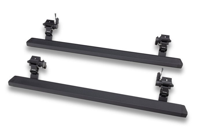 RealTruck 20-24 Jeep Gladiator CC 4dr VoltStep Electric Running Board Kit (Cut/Drill Req.) - Tex Blk - Bull Strap