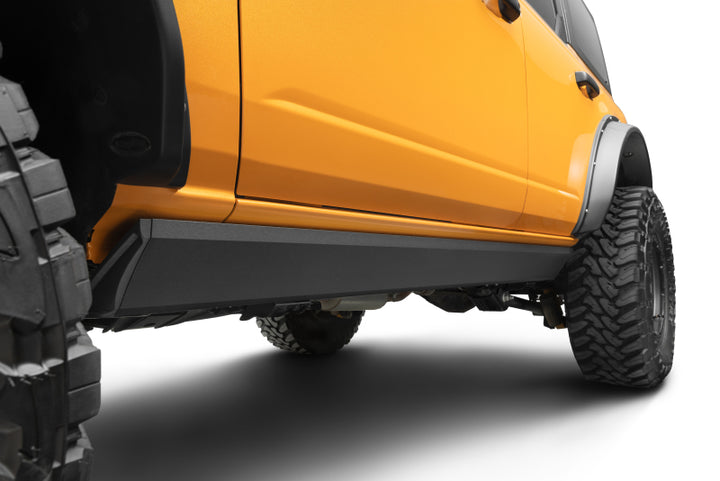 RealTruck 21-24 Ford Bronco 4dr VoltStep Electric Running Board Kit (No Drill) - Tex. Blk - Bull Strap