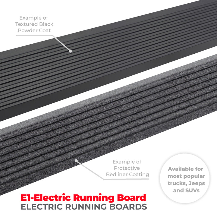 RealTruck 22-24 Toyota Tundra Crew Cab VoltStep Electric Running Board Kit - Tex. Blk - Bull Strap