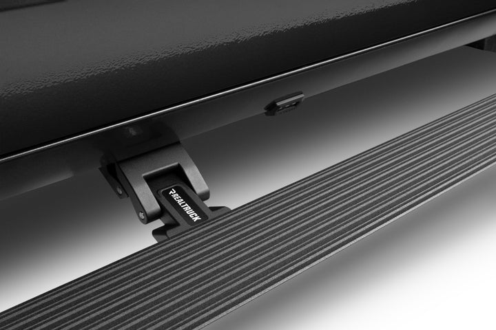 RealTruck 22-24 Toyota Tundra Crew Cab VoltStep Electric Running Board Kit - Tex. Blk - Bull Strap