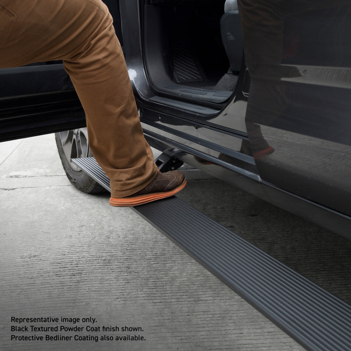 RealTruck 23-24 Toyota Sequoia Sport (Ex. Hybrid) VoltStep Electric Running Board Kit - Tex. Bk - Bull Strap