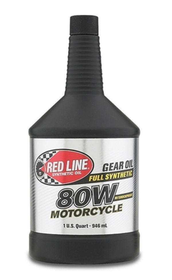 Red Line 80W Motorcycle Gear Oil w/Shockproof - Quart - Bull Strap