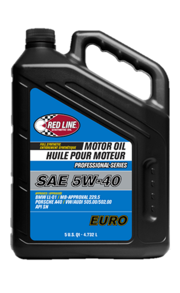 Red Line Pro-Series Euro 5W40 Motor Oil - 5 Quart - Bull Strap
