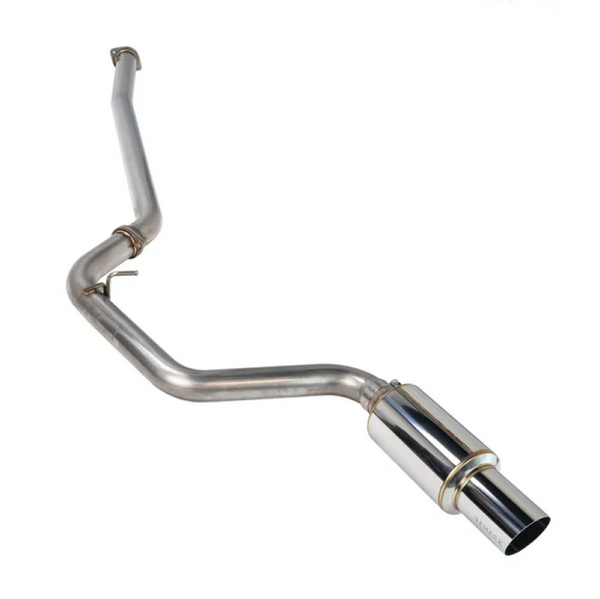 Remark 08-14 Subaru WRX / STI Hatch Cat-Back Exhaust R1 Spec Single Exit Stainless Steel - Bull Strap
