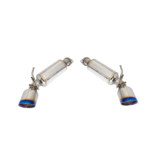 Remark 09-19 Nissan 370z Axle Back Exhaust w/Burnt Stainless Double Wall Tip - Bull Strap