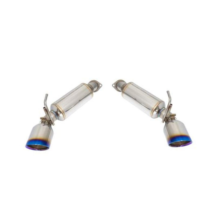 Remark 09-19 Nissan 370z Axle Back Exhaust w/Burnt Stainless Double Wall Tip - Bull Strap