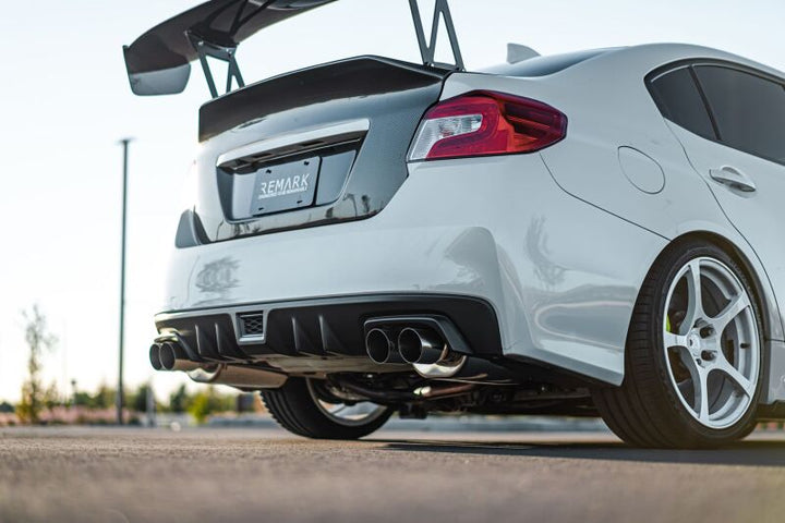 Remark 15-21 Subaru WRX/STI VA Axle Back Exhaust w/Stainless Steel Dual Wall Tip - Bull Strap