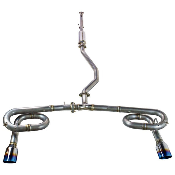 Remark 2022+ Honda Civic Sport Sedan (FE2) Catback Exhaust - Dual Burnt Stainless Steel Tips - Bull Strap