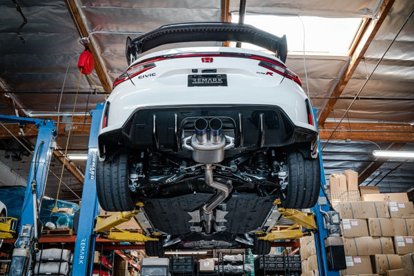 Remark 2023+ Honda Civic Type-R (FL5) Sports Touring Catback Titanium Exhaust/SUS304 Front Pipe - Bull Strap