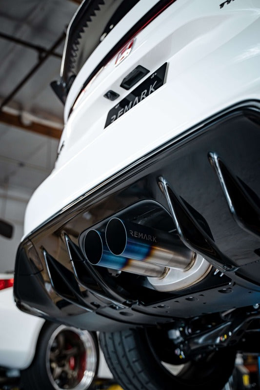 Remark 2023+ Honda Civic Type-R (FL5) Sports Touring Catback Titanium Exhaust/SUS304 Front Pipe - Bull Strap