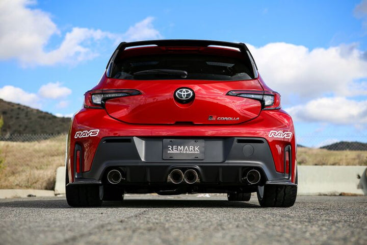 Remark 2023+ Toyota GR Corolla Elite Spec Quad Tip Catback Exhaust - Bull Strap