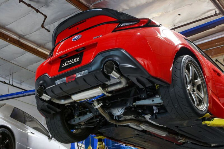 Remark 22+ Subaru BRZ/Toyota GR86 Axle-Back Exhaust - Stainless Single Wall Tips - Bull Strap