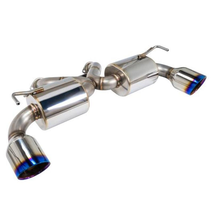 Remark Nissan 370Z (Z34) V2 Axle Back Exhaust w/ Burnt Stainless Steel Double Wall Tip - Bull Strap