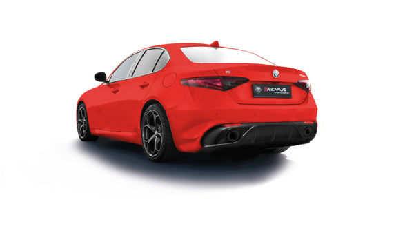 Remus 2016 Alfa Romeo Giulia Veloce Q4 AWD 2.0L Turbo Multiair Axle Back Exhaust (Tail Pipes Req) - Bull Strap