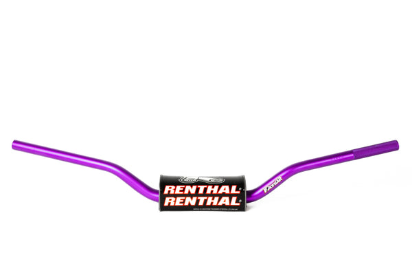 Renthal 04-20 Honda/Kawasaki RC Fatbar - Purple - Bull Strap