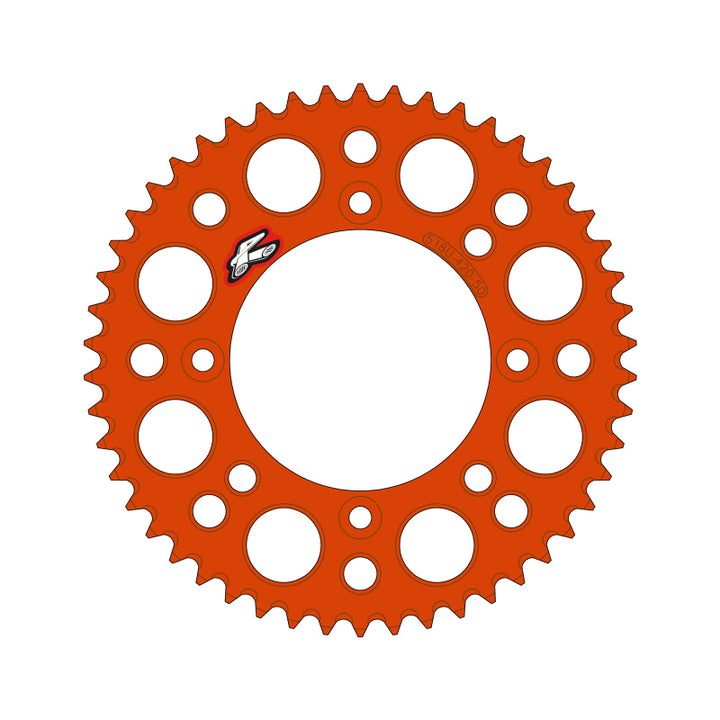 Renthal 2025 KTM 65 Rear Chain Wheel - Orange 420-48GP Teeth - Bull Strap