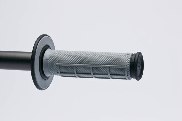 Renthal MX Dual Compound Grips 1/2 Waffle - Grey/ Black - Bull Strap