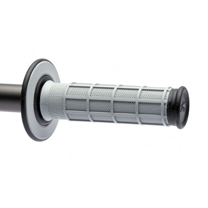 Renthal MX Dual Compound Grips Full Waffle - Grey/ Black - Bull Strap