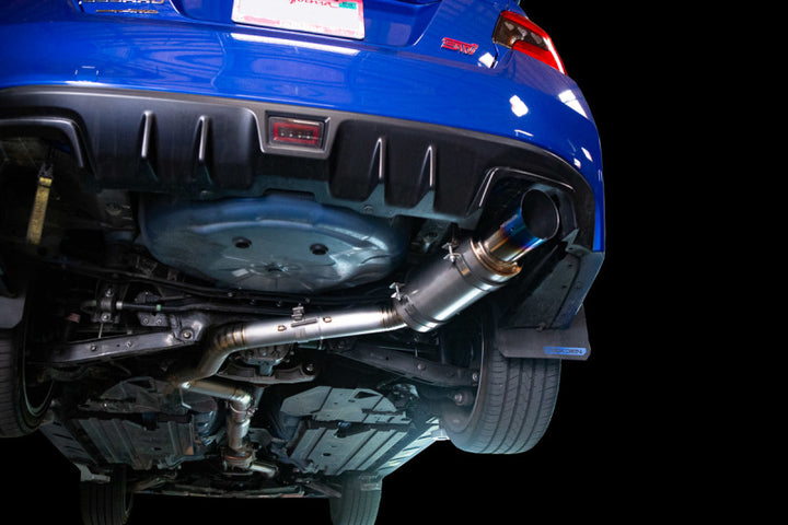 Revel 15-21 WRX/STi 11-14 WRX STi 08-14 WRX Ultra Ti Titanium Single Exit Catback Exhaust - Bull Strap