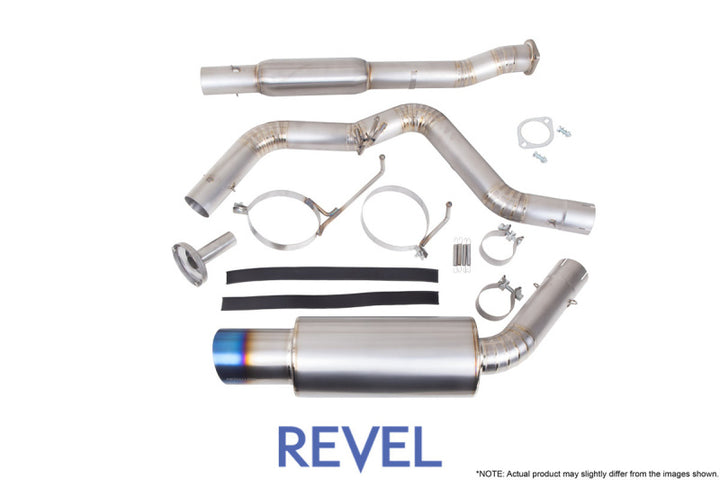 Revel 15-21 WRX/STi 11-14 WRX STi 08-14 WRX Ultra Ti Titanium Single Exit Catback Exhaust - Bull Strap