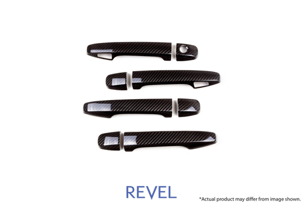 Revel GT Dry Carbon Door Handle Covers (FL/FR/RL/RR) 15-18 Subaru WRX/STI - 8 Pieces - Bull Strap